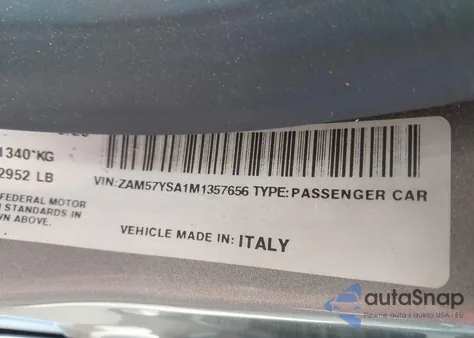 2021 Maserati Ghibli S из США, поврежденный, VIN ZAM57YSA1M1357656